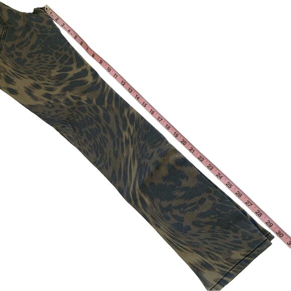 Urban Outfitters BDG Brown Multi Animal Print High Waist Ankle Zip Skinny Jeans - Picture 7 of 8